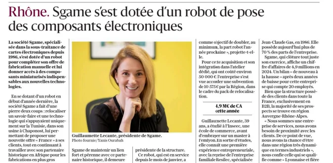 SGAME mis à l’honneur dans Le Progrès.